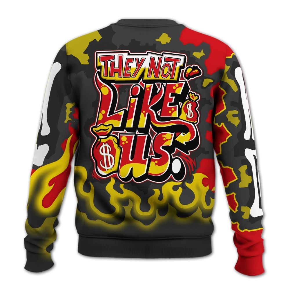 Sweatshirt To Match Ferrari 14s - Dislike Us Burning Custom Name All Over Print