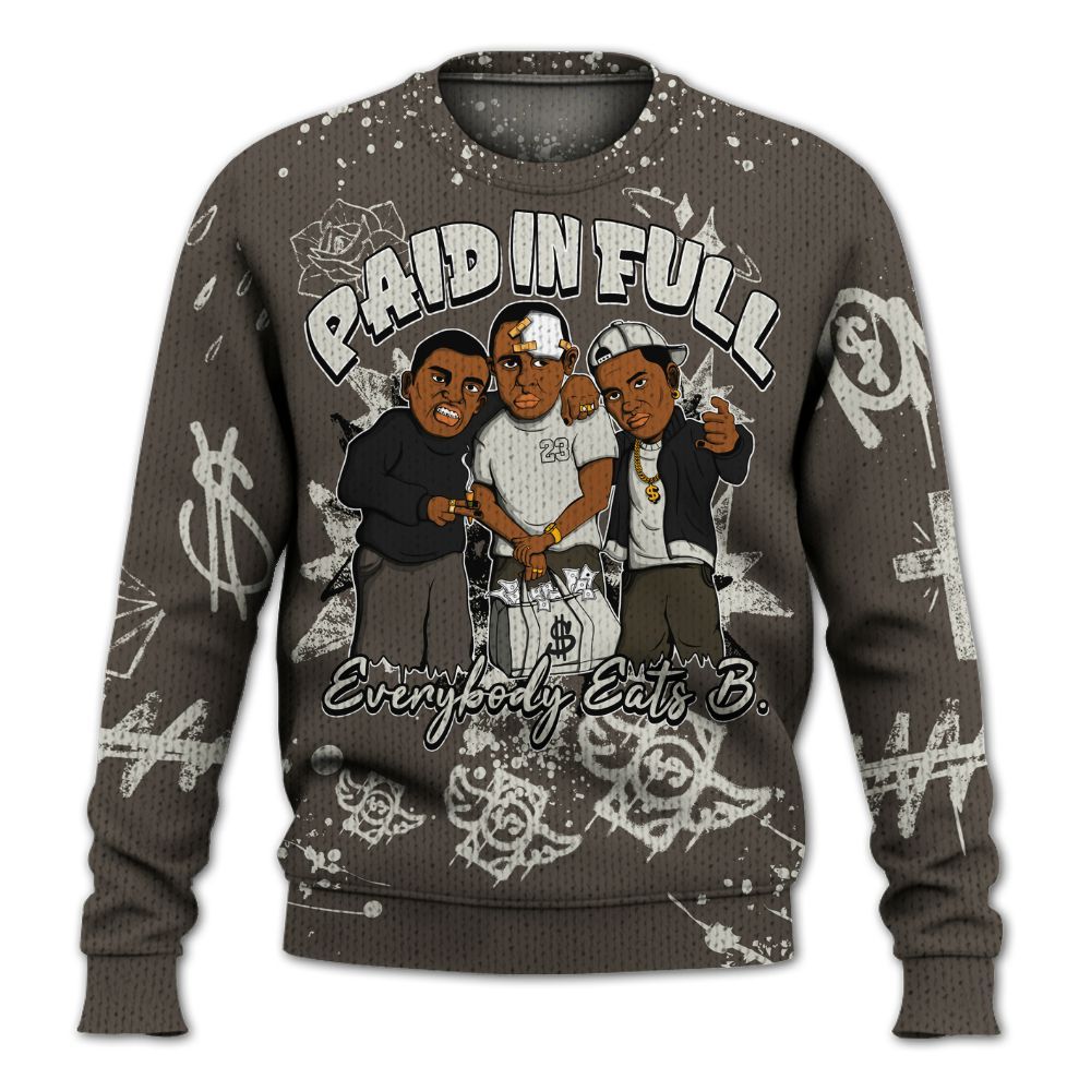 Sweater To Match Cave Stone 4s - Everybody Paid In Full Crayon Graphic