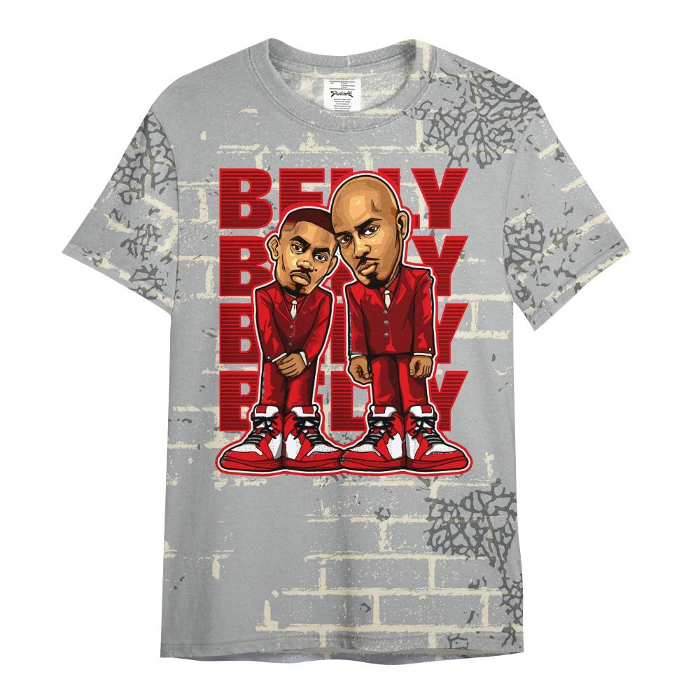 Shirt To Match Cement Grey 3s - Belly Sneakers Graphic Halloween All Over Print