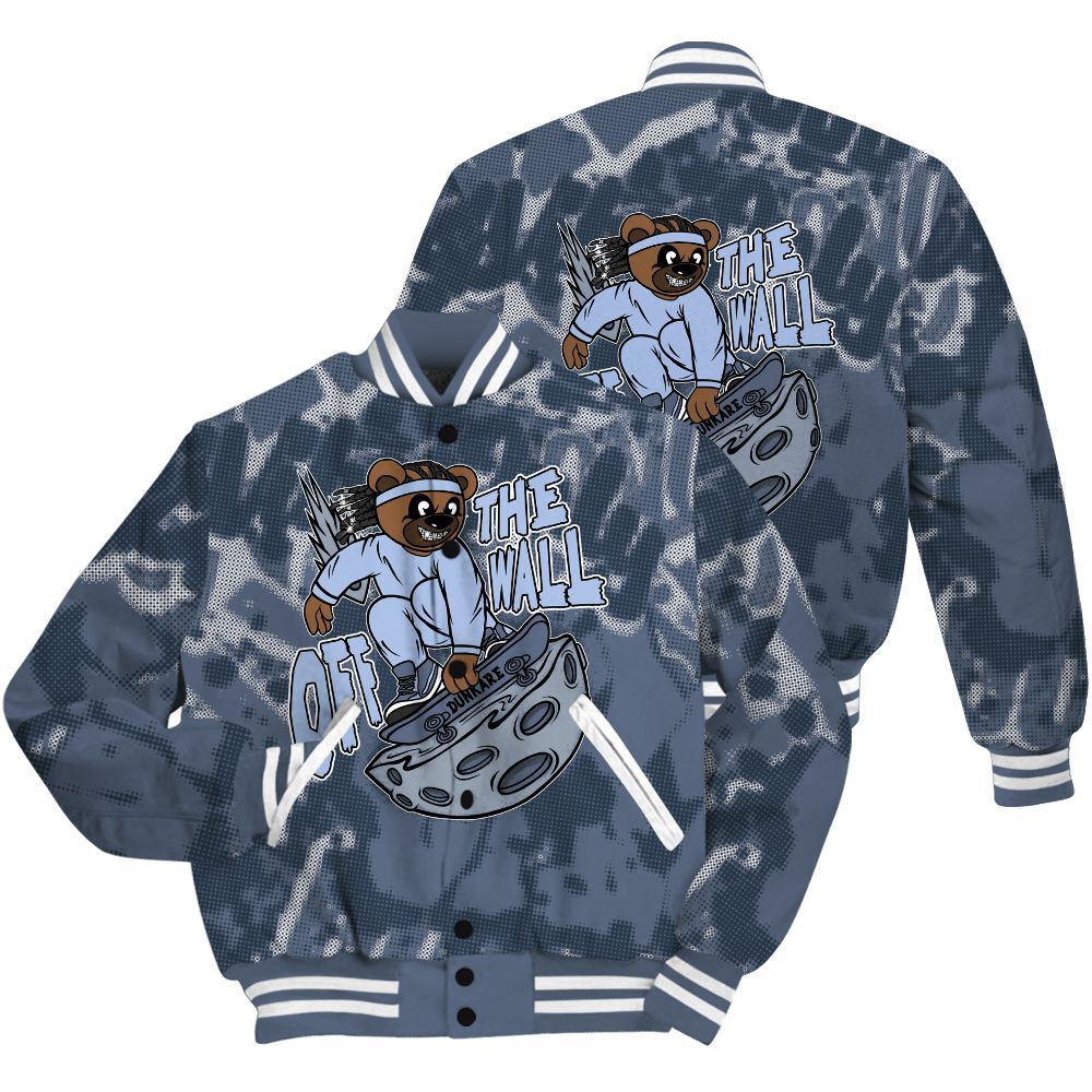 Varsity Jacket To Match Low Diffused Blue 11s Shirt - Quirky Bear Street All Over Print