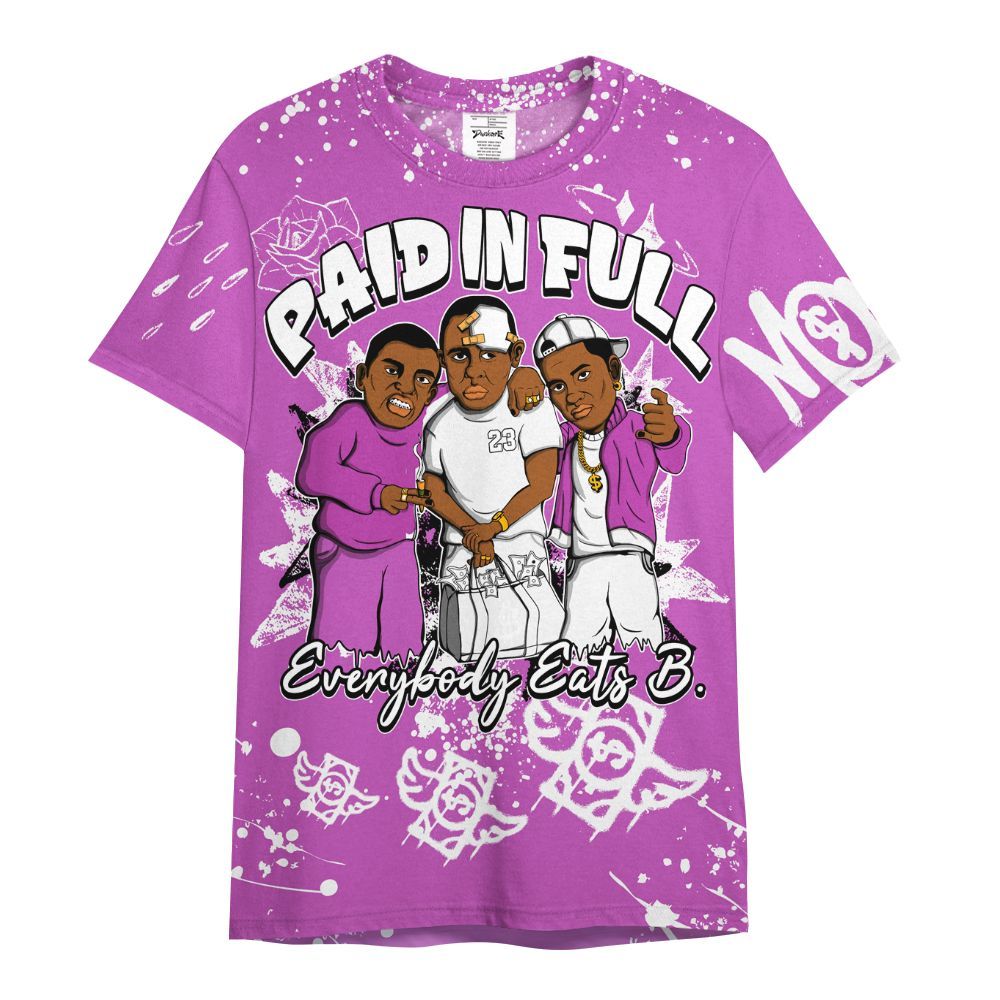 Shirt To Match Hyper Violet 4s - Everybody Paid In Full Crayon All Over Print