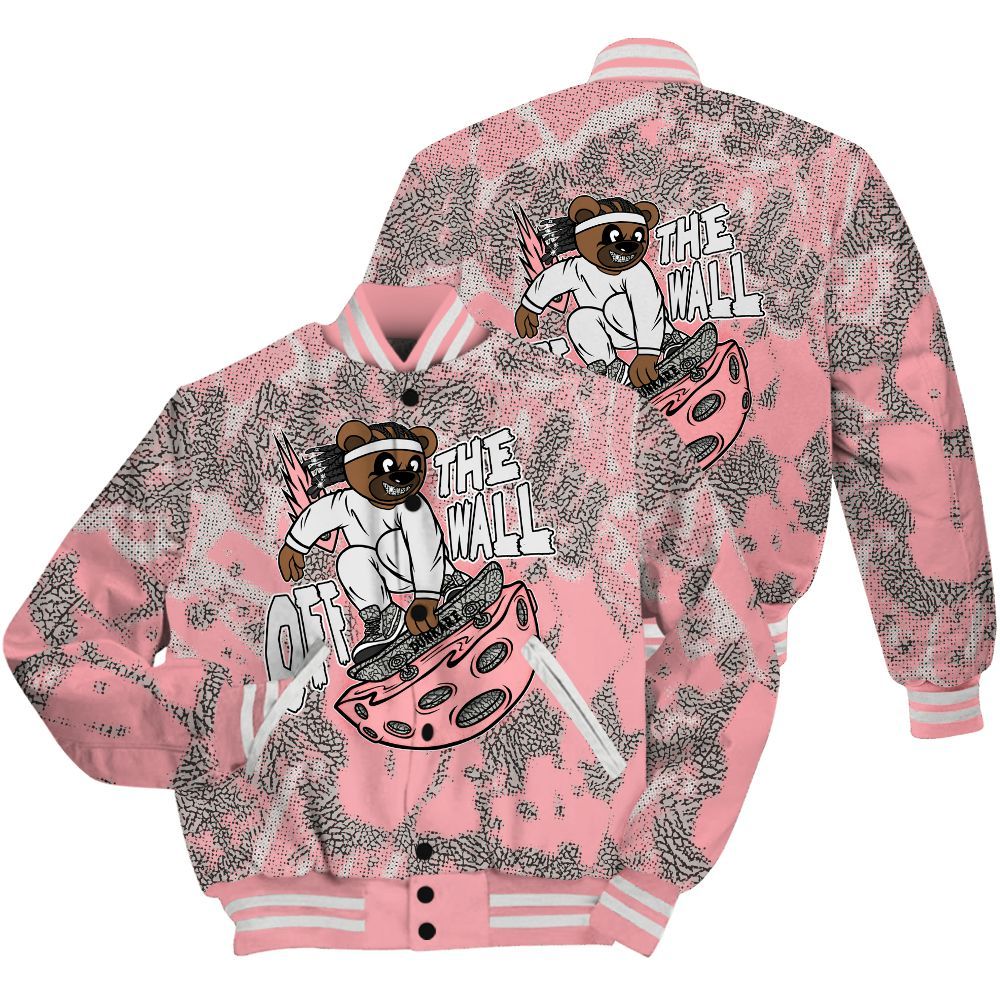 Varsity Jacket To Match Retro Wings 3s Shirt - Quirky Bear Street All Over Print
