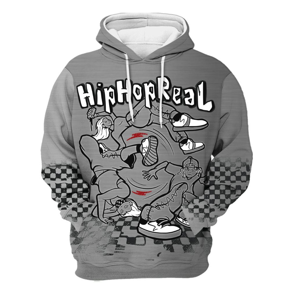 Hoodie To Match Metallic Silver 14s - Feel Life Street Style All Over Print