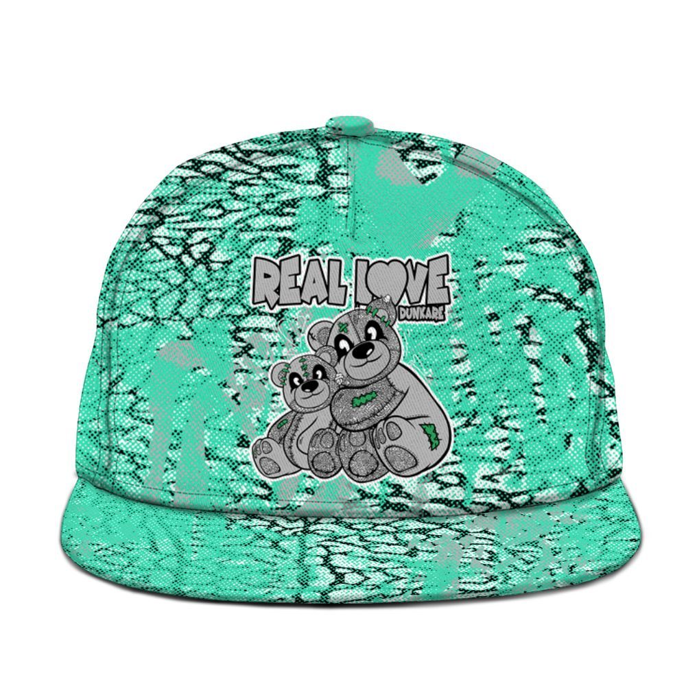 Snapback To Match Black Green Glow 3s - Sincere Fondness Bear Graphic