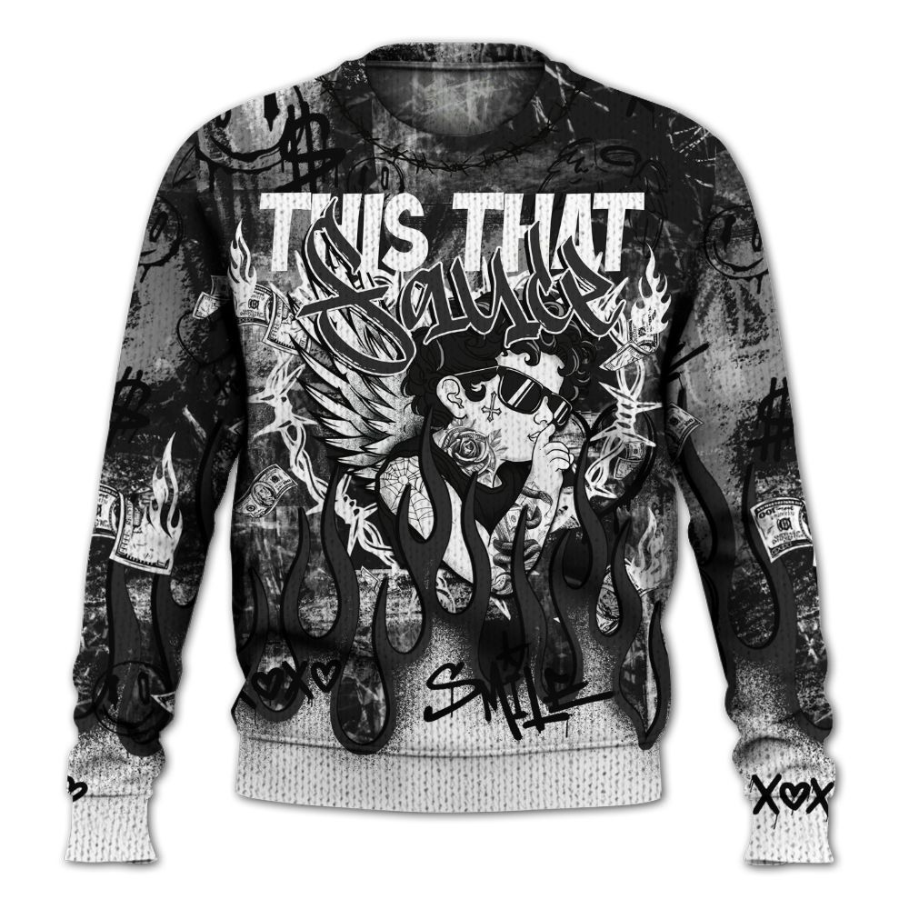 Knitted Sweater To Match White Thunder 4s - This That Sauce Angel