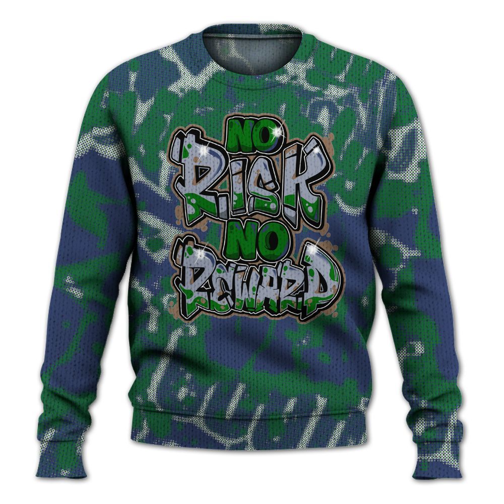 Knitted Sweater To Match Midnight Navy 13s - No Risks No Reward Street