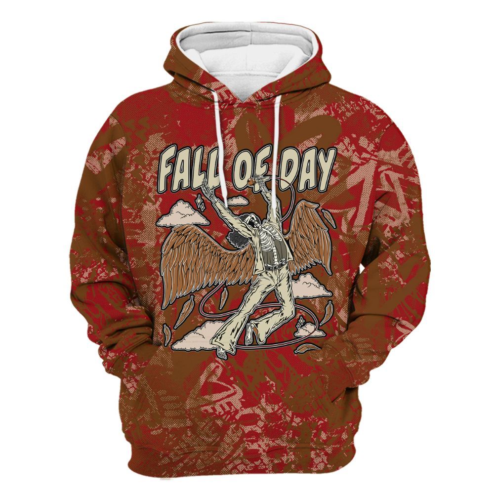 Hoodie To Match Archaeo Brown 5s - Fall Of Days Skeleton Heart All Over Print