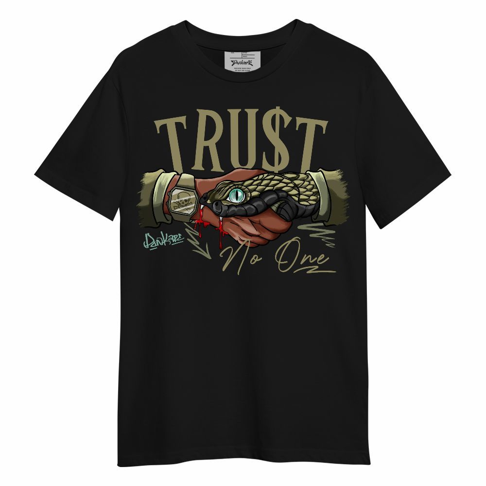 Shirt To Match Dunk Low Suede Olive Aura - Snake Trust No One Unisex Shirt