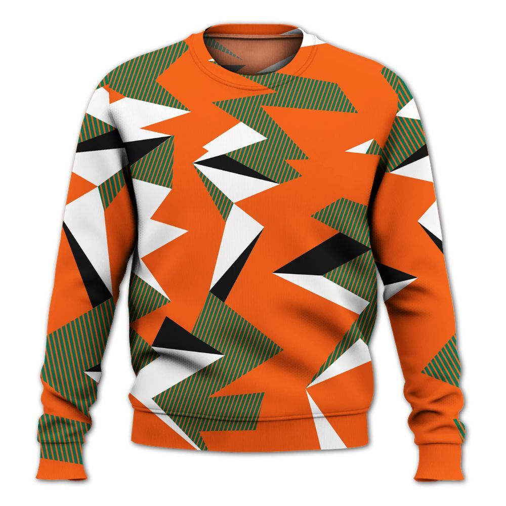 Sweatshirt To Match SoleFly Sail Gorge Green 3s - Geometric Camouflage Pattern All Over Print