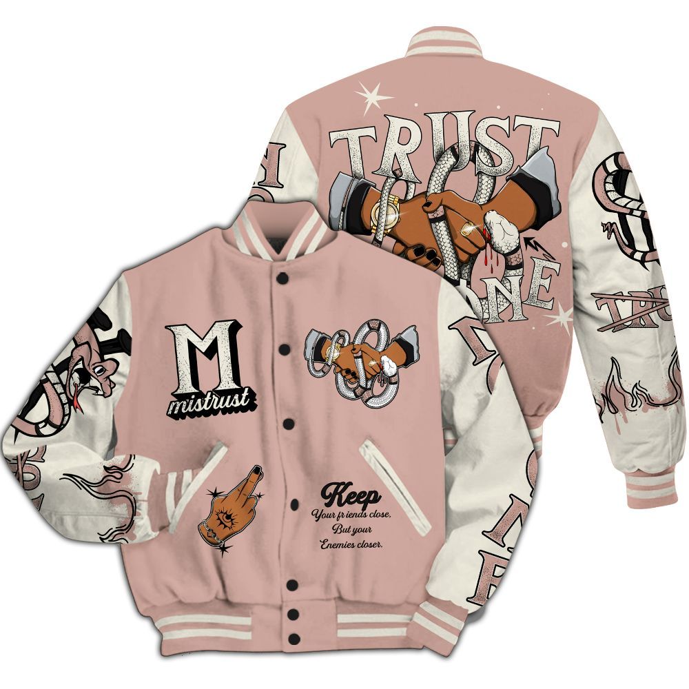 Varsity Jacket To Match Air Force Low 1 Arctic Orange - Trust No One Snake-Bite Street Style All Over Print