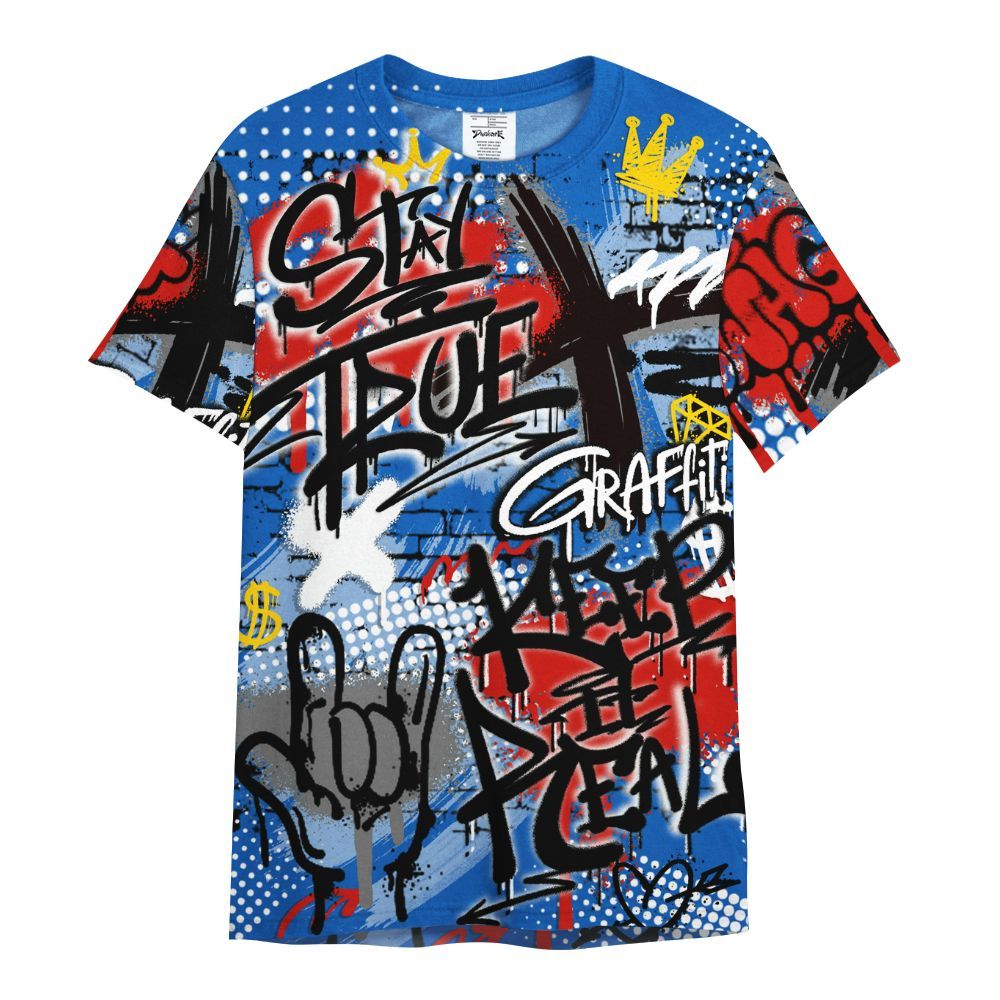 Shirt To Match Kobe 6 Game Royal - True It Real Graffiti Streetwear All Over Print