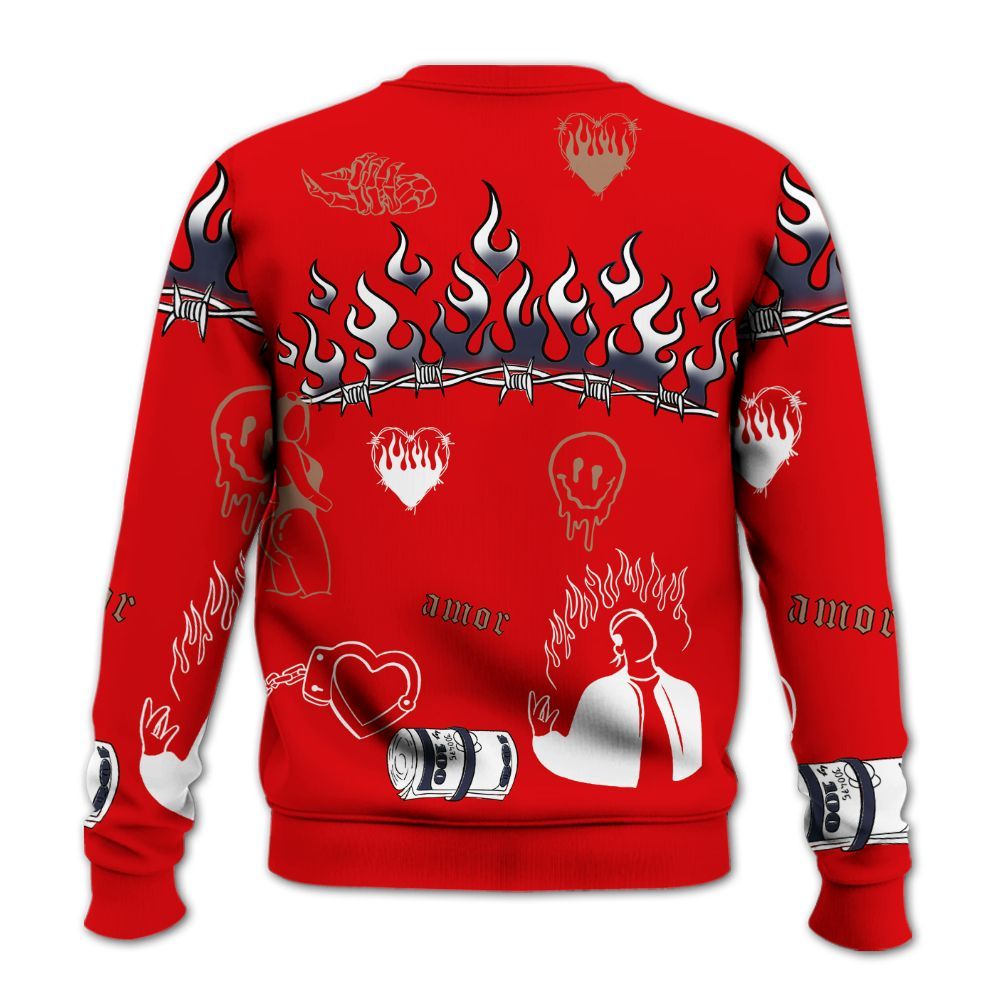 Sweatshirt To Match Low OG Howard Bison 1s - Snake Trust No One All Over Print