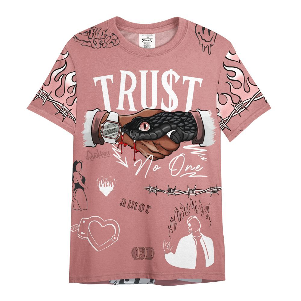 Shirt To Match Low OG Rust Pink 1s - Snake Trust No One All Over Print
