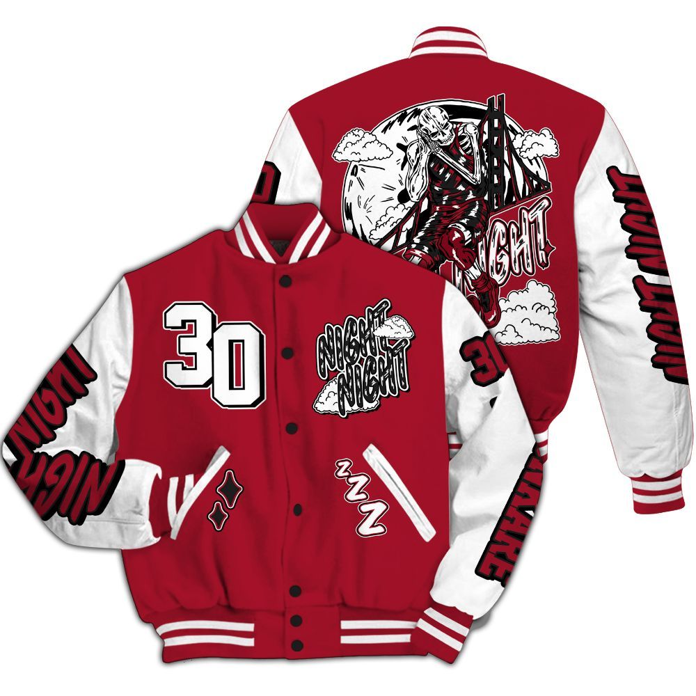 Varsity Jacket To Match High OG Black Toe Reimagined 1s - Seeya Skeleton All Over Print