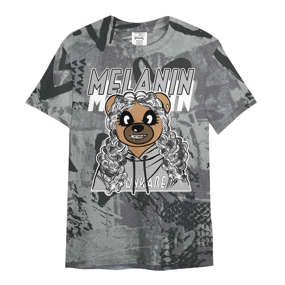 Shirt To Match White Thunder 4s - Pigments Bear Heart Grunge All Over Print