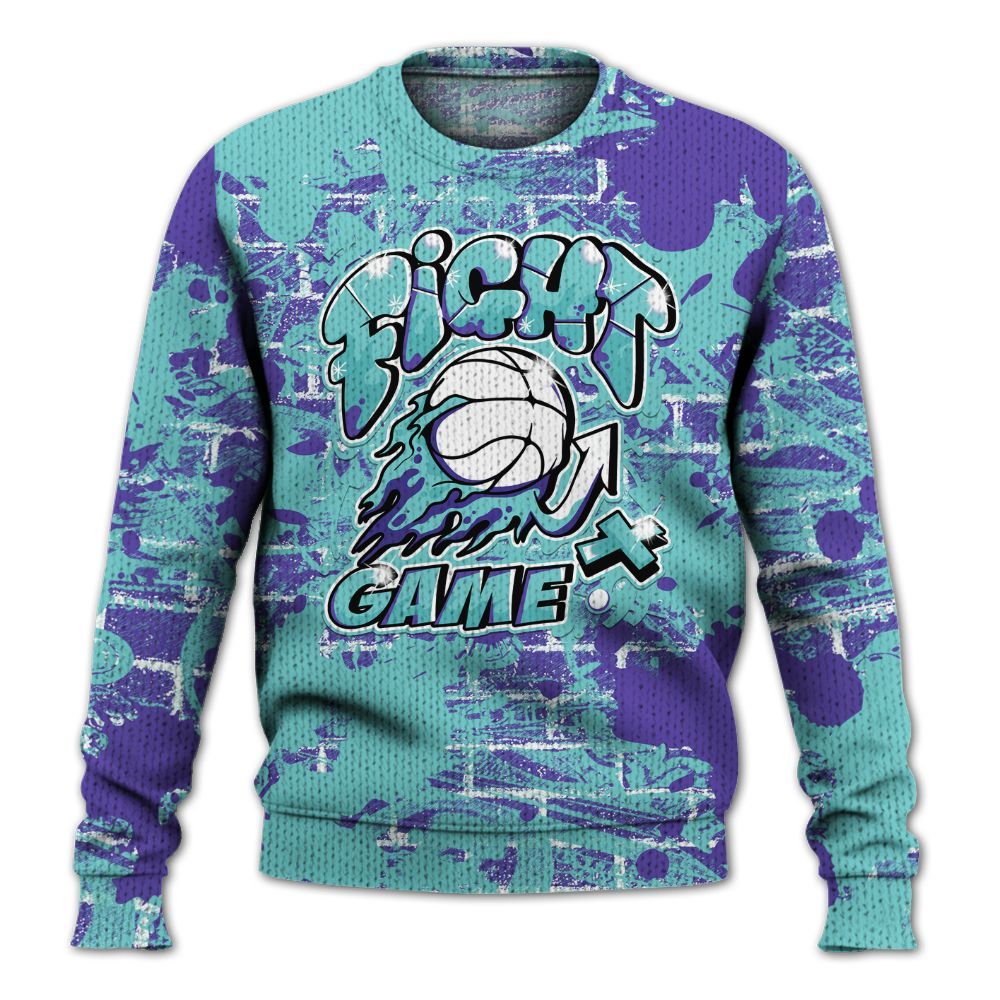 Knitted Sweater To Match Low Hornets 1s - Fighter Games Graphic Street Art