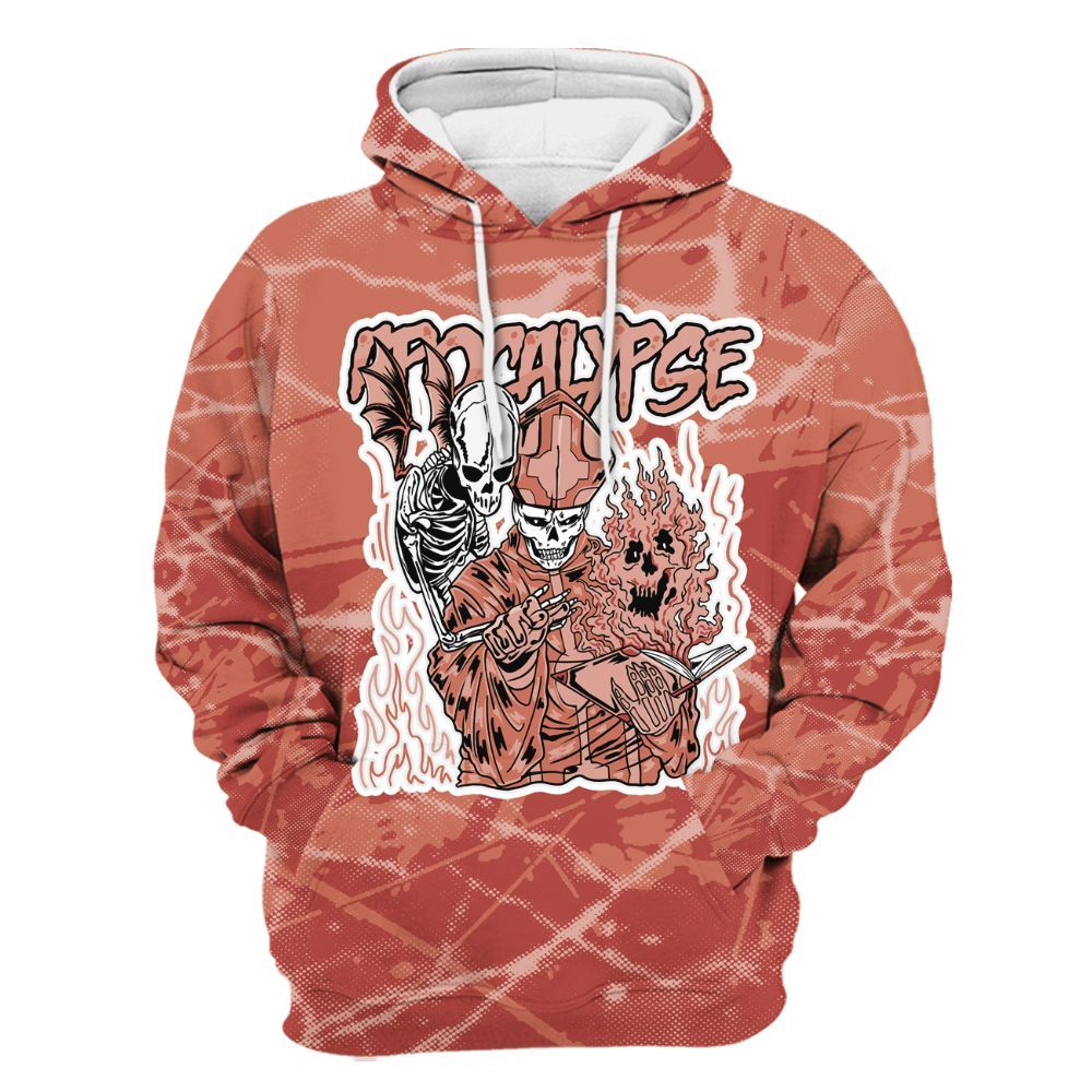 Hoodie To Match Dune Red 13s - Apocalypse Skeleton Profound All Over Print