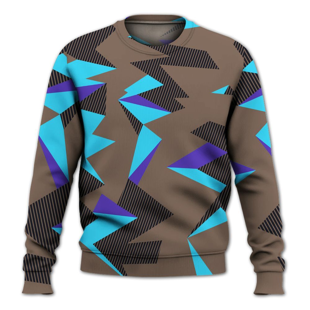 Sweatshirt To Match Olive Concord 9s - Geometric Camouflage Pattern All Over Print