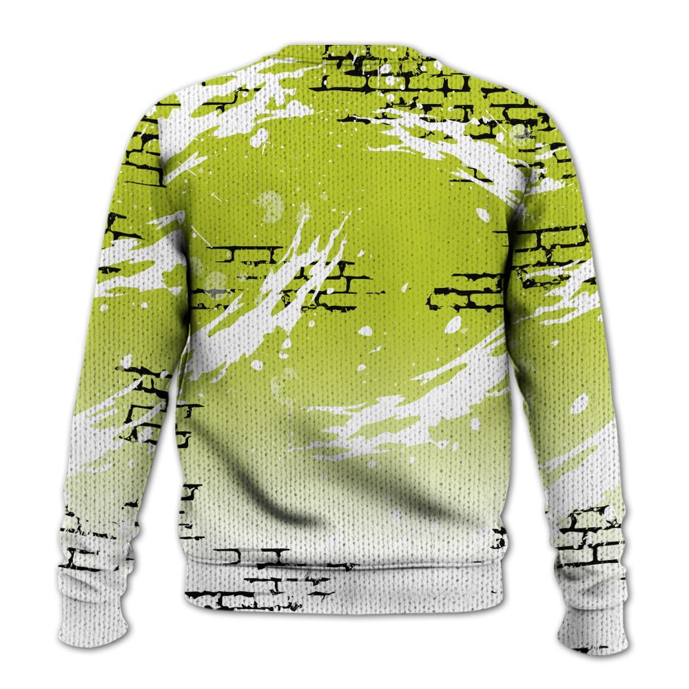 Knitted Sweater To Match Bright Cactus 13s - Values Of Loyalty Drip