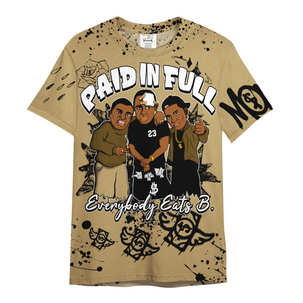 Shirt To Match Black LD 1000 - Everybody Paid In Full Crayon All Over Print