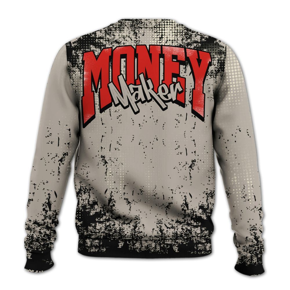 Sweatshirt To Match Low OG Phantom 1s - Move In Silence Money Street Retro All Over Print