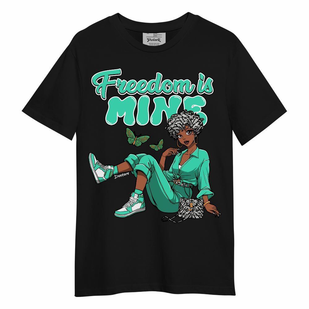 Shirt To Match Black Green Glow 3s - Freedom Is Mine Green Glow 3s Unisex Shirt