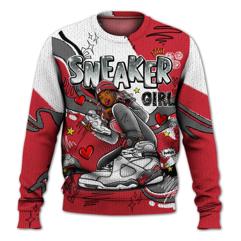 Sweater To Match Bunny 2025 8s - Sneaker Girl With Shoes Graphic