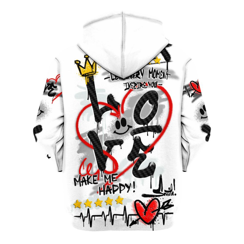 Hoodie To Match Kobe 9 Elite Protro Halo - Happy Love Beats Graffiti Streetwear All Over Print