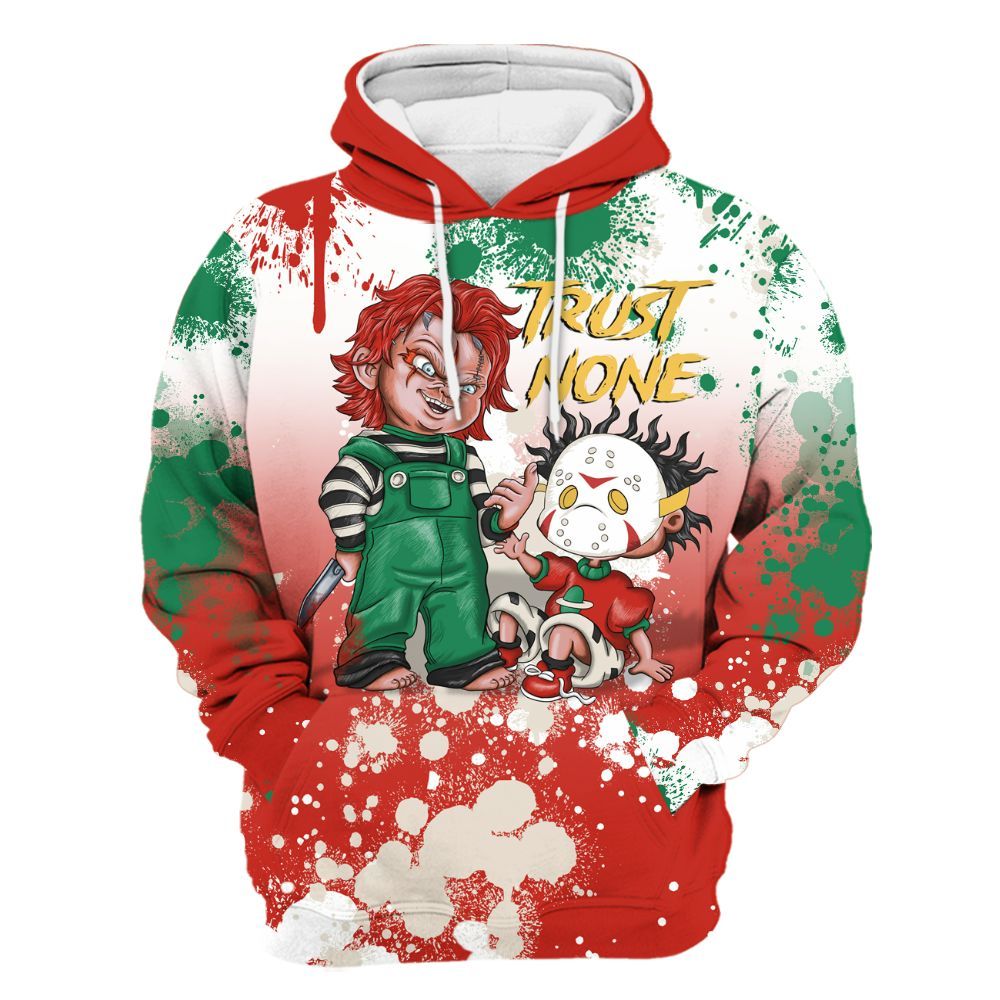 Hoodie To Match Retro El Vuelo 3s Shirt, Trust No One Scary All Over Print