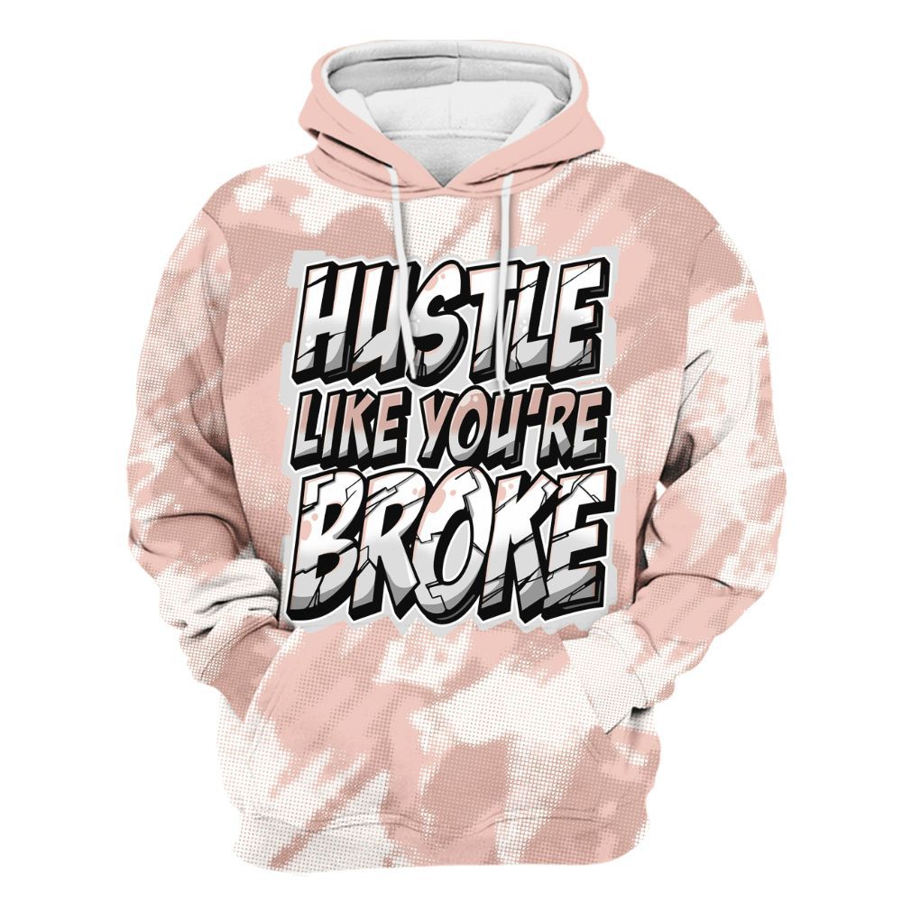 Hoodie To Match Low Legend Pink 11s - Hustles Like Broke Abstract All Over Print