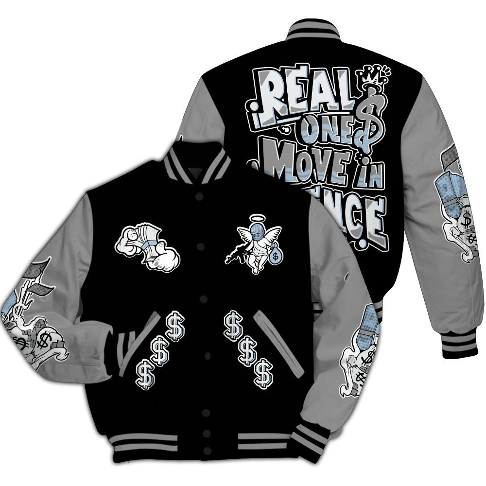 Varsity Jacket To Match Black Chrome 6s - Ones Move In Silence Graphic All Over Print