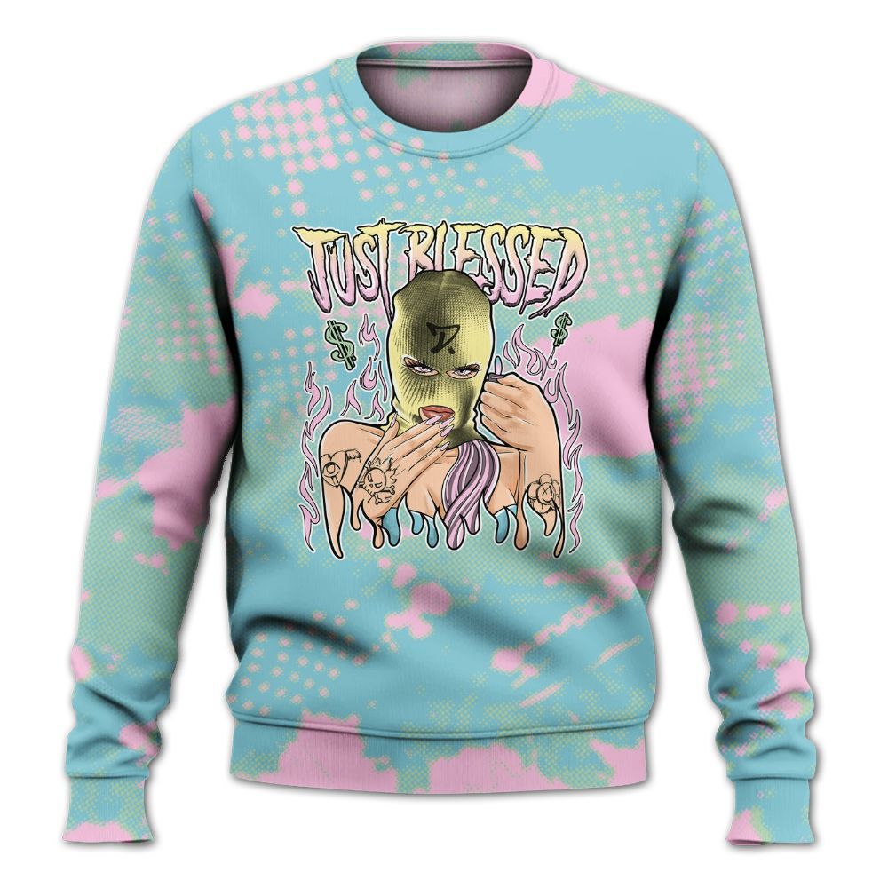 Sweatshirt To Match SB Dunk Low Visty - Blessed!! Smoke Dot All Over Print