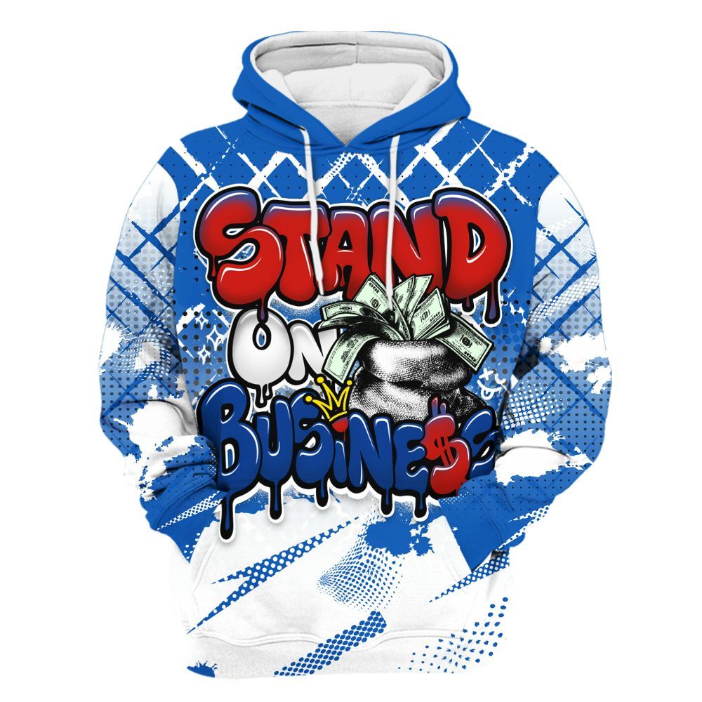 Hoodie To Match Kobe 6 Game Royal - Halftone Stand Business Dripping All Over Print