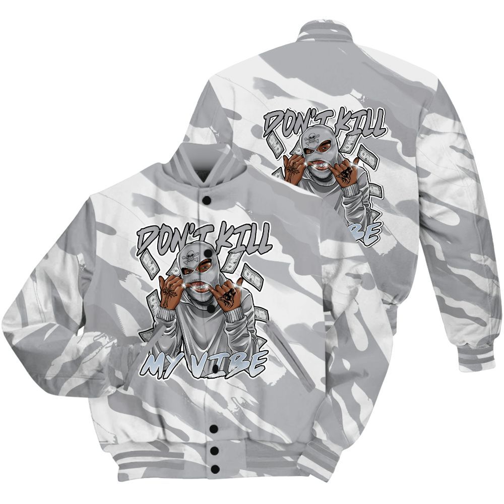 Varsity Jacket To Match Low OG Wolf Grey 1s Shirt - Vibe.Unique Colored All Over Print