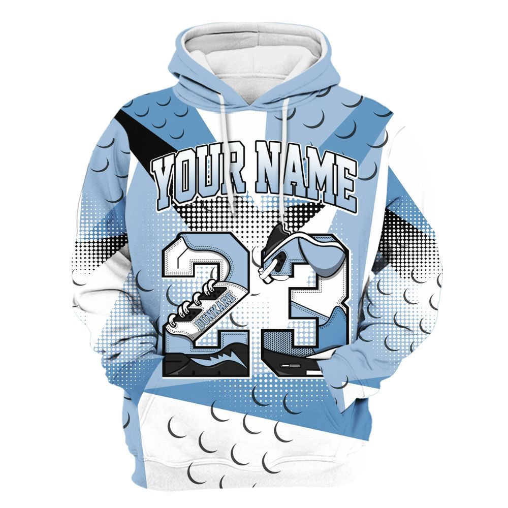 Hoodie To Match High University Blue 1s - Poly Custom Name Number 23 5s All Over Print
