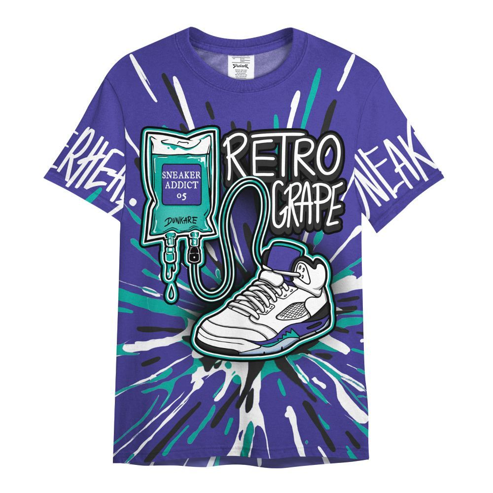 Shirt To Match Retro Grape 5s - Sneaker Sickness Splash All Over Print