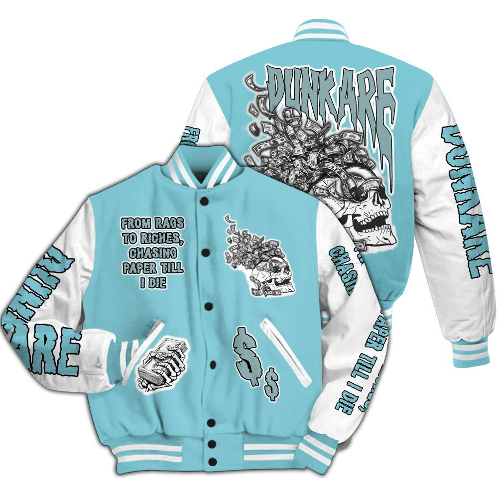 Varsity Jacket To Match Low Legend Blue 11s - From Rags To Riches All Over Print