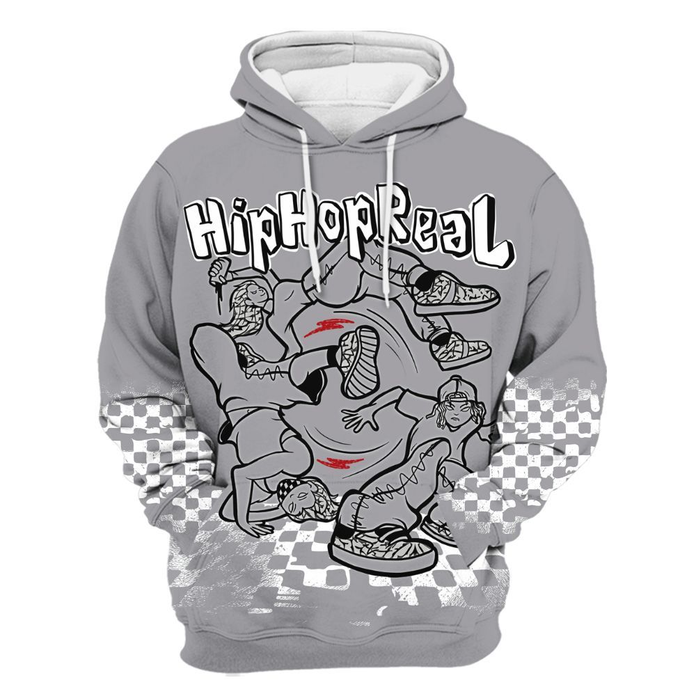 Hoodie To Match Cement Grey 3s - Feel Life Street Style All Over Print