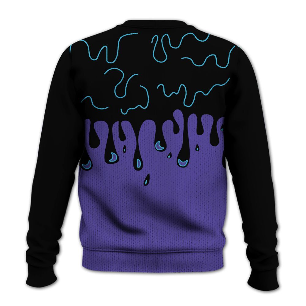 Knitted Sweater To Match Retro Aqua 6s - Snake Trust No One Drip