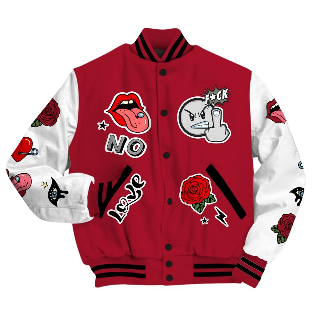 Varsity Jacket To Match High OG Black Toe Reimagined 1s - FK Around Find Out All Over Print