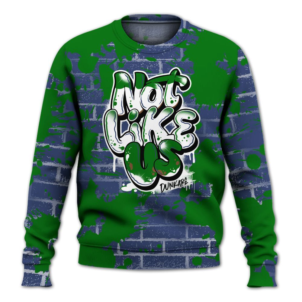 Sweatshirt To Match Midnight Navy 13s - None Like Us Graphic Brick Art All Over Print