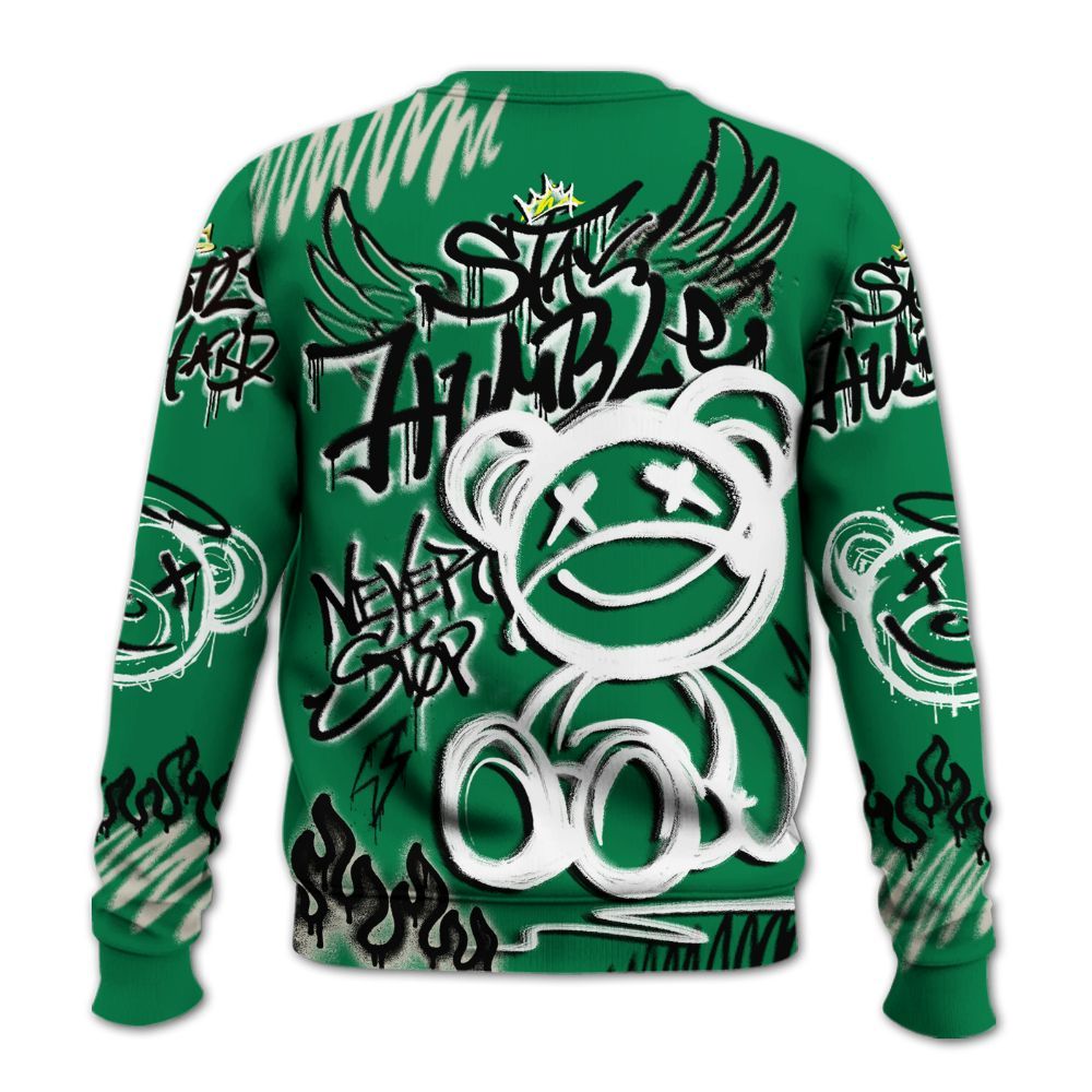 Sweatshirt To Match Lucky Green 2s - Humble Drip Streetwear Graffity All Over Print