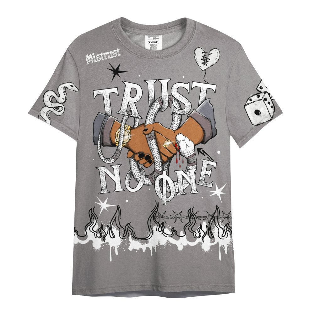 Shirt To Match Cool Grey 11s - Trust No One Snake-Bite Doodle Crayon All Over Print