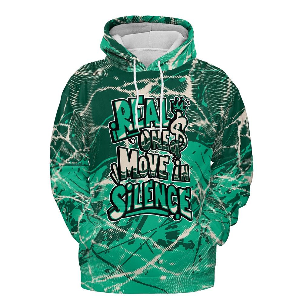 Hoodie To Match Oxidized Green 4s Hoodie - Ones Move In Silence Graphic Profound Hoodie Unisex