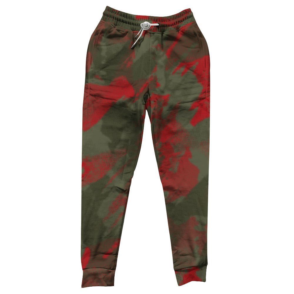 Sweatpant To Match Low OG Medium Olive 1s - Abstract Halftone Graphic All Over Print