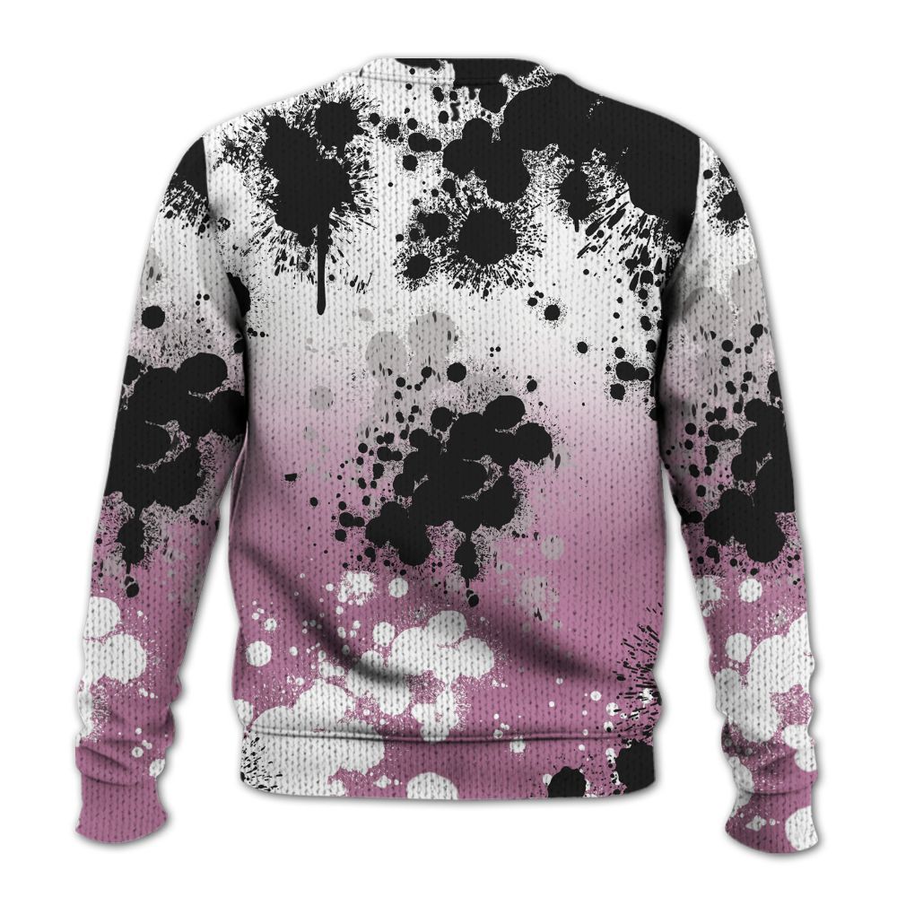 Knitted Sweater To Match Neutral Grey Black White Orchid 4s - Trust No One Scary