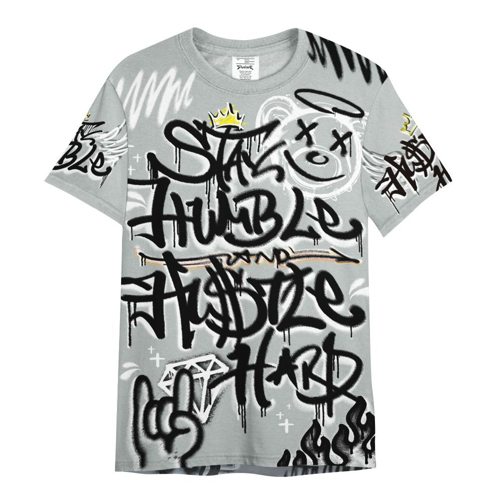Shirt To Match Black Wolf Grey 12s - Humble Drip Streetwear Graffity All Over Print