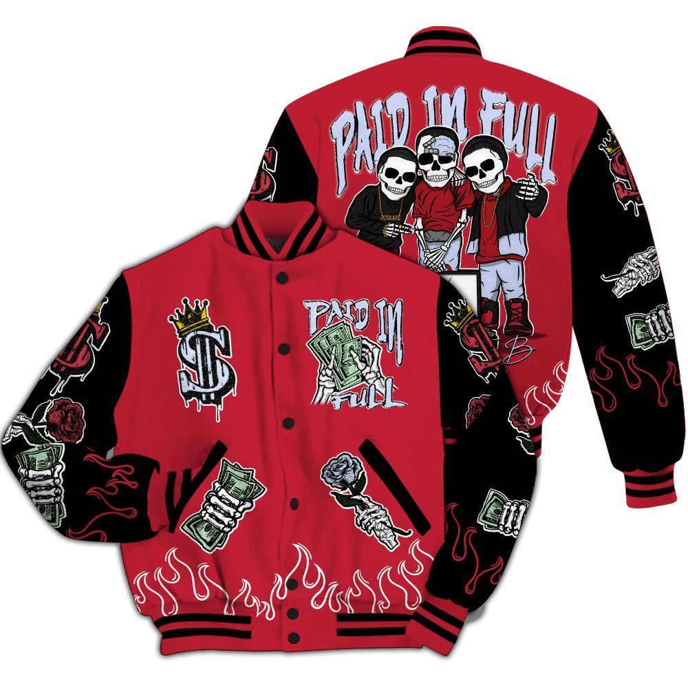Varsity Jacket To Match Toro Bravo 6s - Fire Everybody Paid In All Over Print