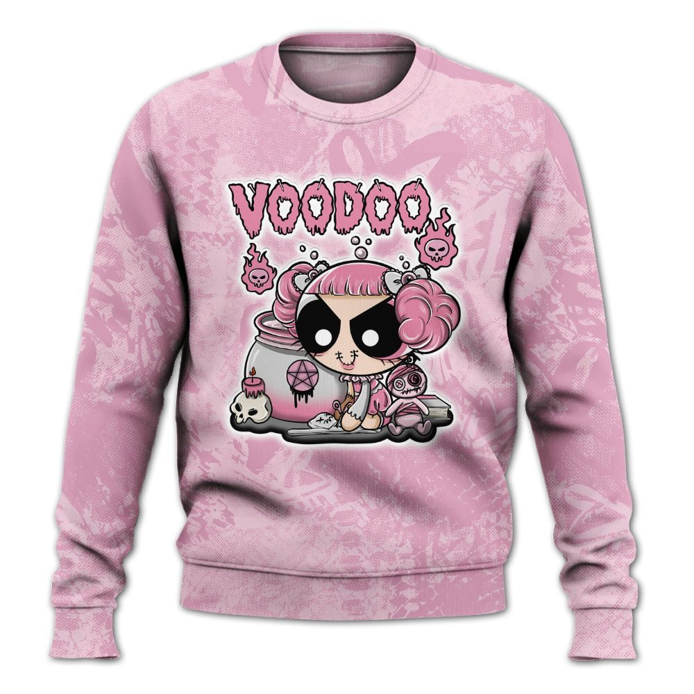 Sweatshirt To Match Orchid 4s - Voodooz Heart Grunge All Over Print