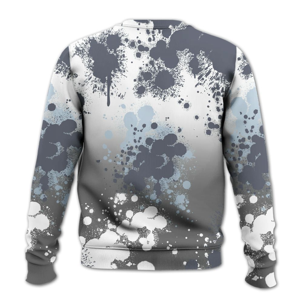 Sweatshirt To Match Cool Grey 6s - God Blessed Ink Drip All Over Print